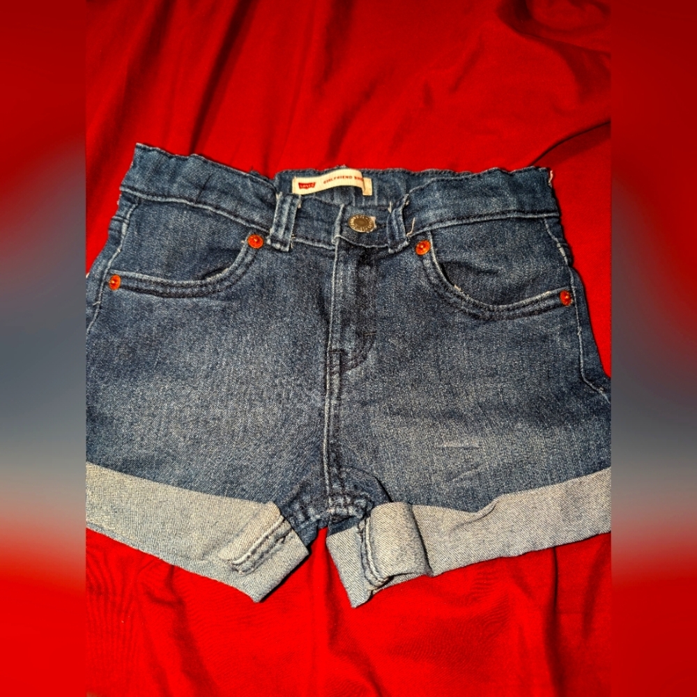 Levi's Kids Dark Blue Denim Shorts